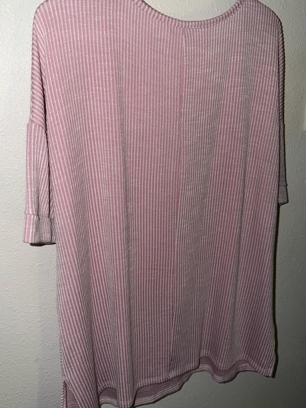 ADORA Pink and White Striped Knit Tee - Picture 3 of 8